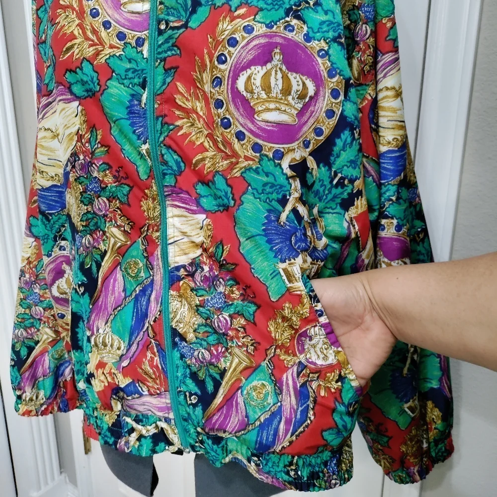 EVR div rousso apparel group women's wind breaker jacket vintage size La…